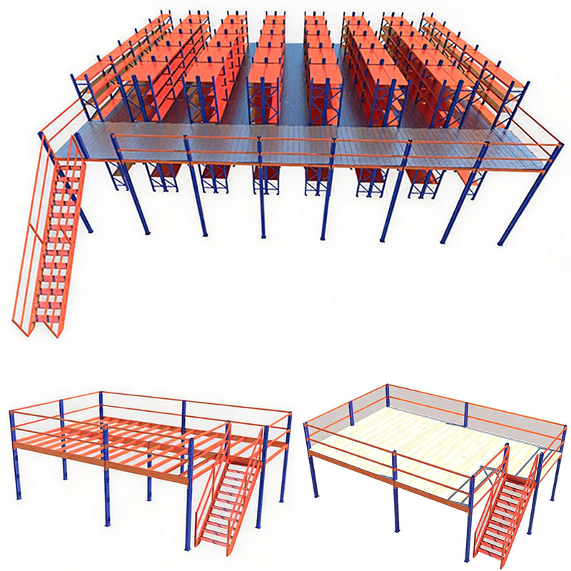 Heavy Duty Industrial Steel Mezzanine Platform Shelving System for Warehouse Storage