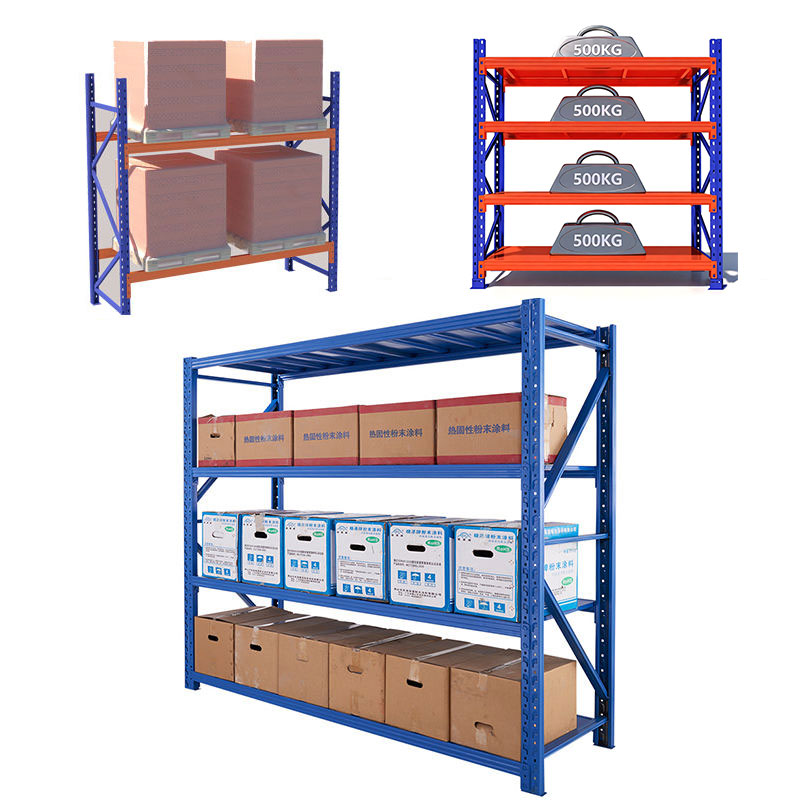 Heavy Duty Boltless Storage Shelving 4 Layer Adjustable Industrial Metal Rack Warehouse Steel Shelf for Garage