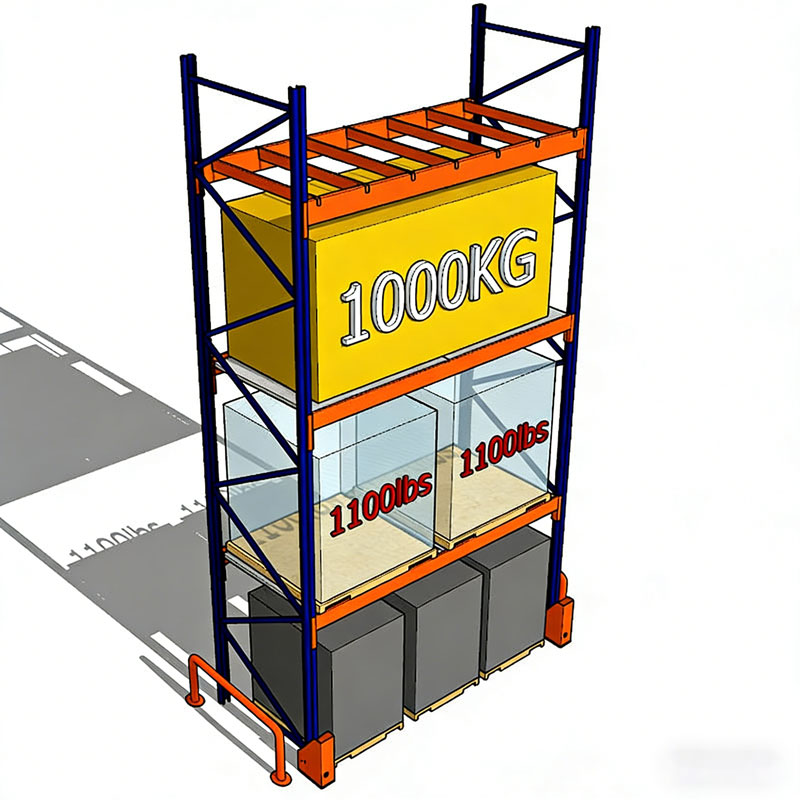 Boltless Adjustable Heavy Duty 1000kg/Layer Capacity Steel Pallet Rack Warehouse Industrial Stack Storage Racking Shelves System
