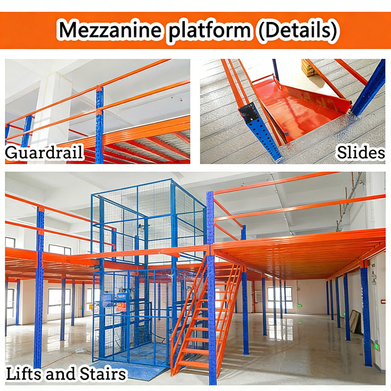 OEM Adjustable Corrosion Protected Multi-story Attic Mezzanine Floor Platform Heavy Duty Steel Storage Shelving Racking