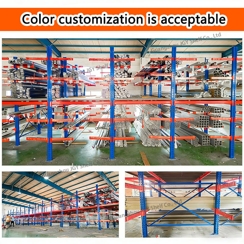 Durable Heavy-Duty Industrial Shelving Unit Adjustable Cantilever Arm Racks Racking System for Warehouse Storage