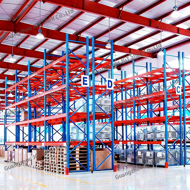 Adjustable Durable 4-Layer Steel Corrosion Protected Powder Coated Shelf Medium/Heavy Duty Warehouse Storage Pallet Rack
