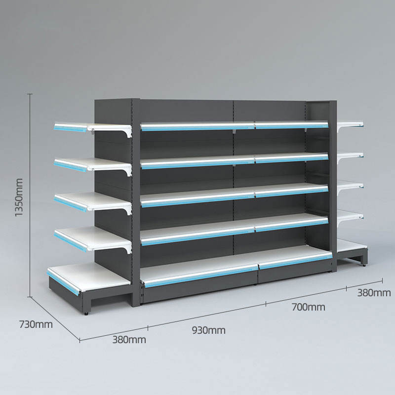 Customizable Multi-Layer Commercial Supermarket Shelving, Convenience Store Display Rack