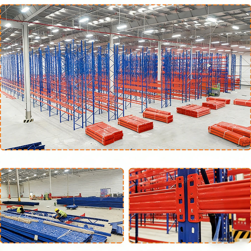Heavy Duty 4-layer Shelves Storage Racks Custom Steel Warehouse Storage Shelves Corrosion Stacking Racks Shelves