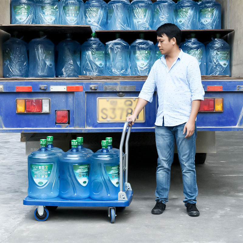 Factory Portable Industrial Warehouse Transportation Folding Hand Truck Platform Trolley
