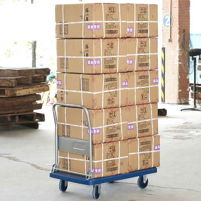 Factory Portable Industrial Warehouse Transportation Folding Hand Truck Platform Trolley