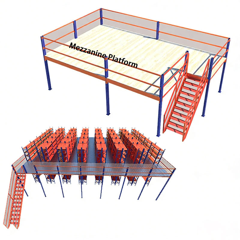 OEM Multi-Level Metal Storage Rack Steel Attic Shelves for Warehouse Mezzanine Floor Shelf