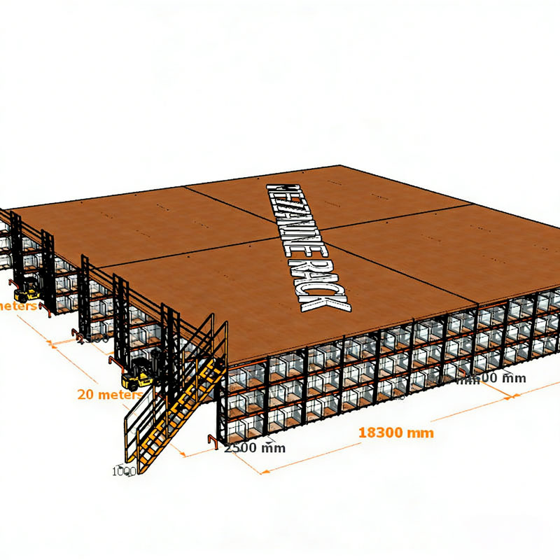 OEM Adjustable Heavy Duty Steel Anti-Rust Rack Industrial Mezzanine Floor Rack Attic Racking System for Warehouse Storage