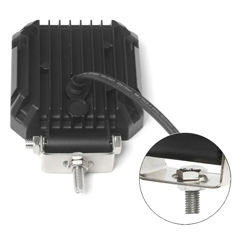 4inch 27W Barra de luz LED industrial de aluminio con ángulo amplio, luz de inundación para trabajo con soporte de tornillo para maquinaria agrícola