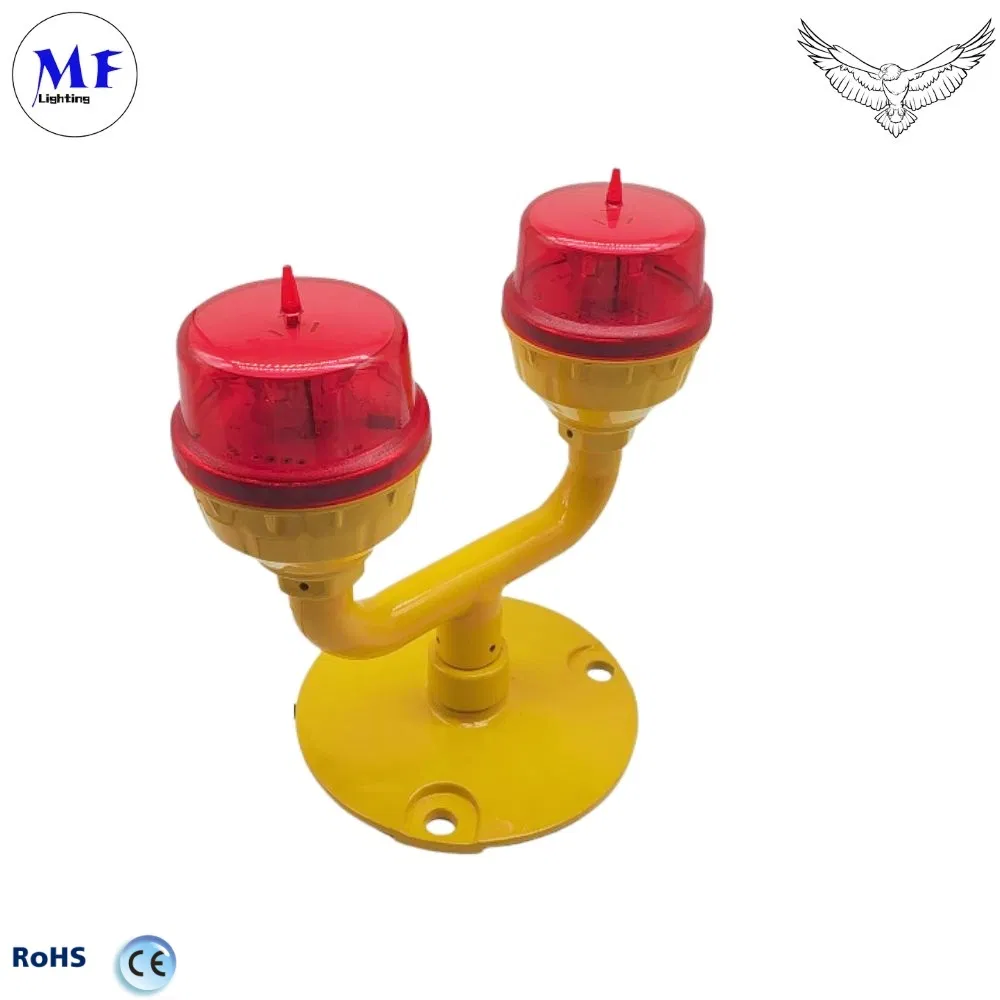 Precio de fábrica Interruptores DIP IP66 Luz de balizaje de baja intensidad Luz de obstrucción de aviación para torre de transmisión Edificio de gran altura Chimenea industrial