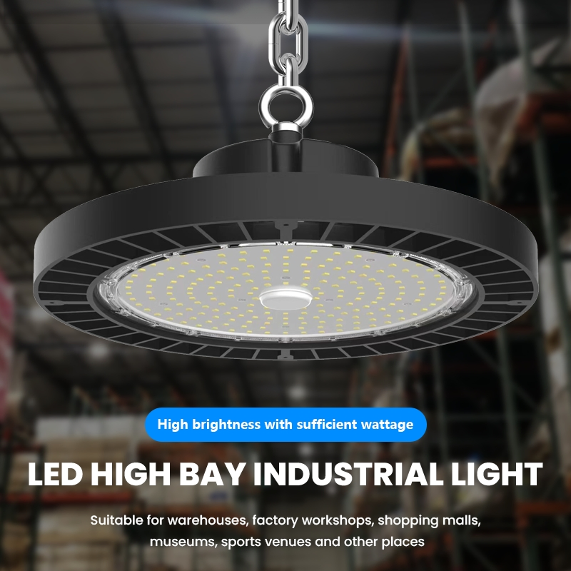 Luces LED de alta bahía 200W, 30000lm 6500K luces LED de alta bahía tipo UFO AC100-277V con enchufe para iluminación industrial de almacenes, talleres, fábricas, graneros y garajes
