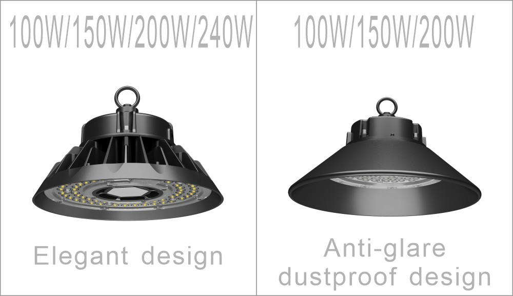240W 36000lm Almacén Industrial IP65 Iglesia Impermeable 250W 240 Luz de Alta Bahía LED UFO para Industria Almacén Exposición