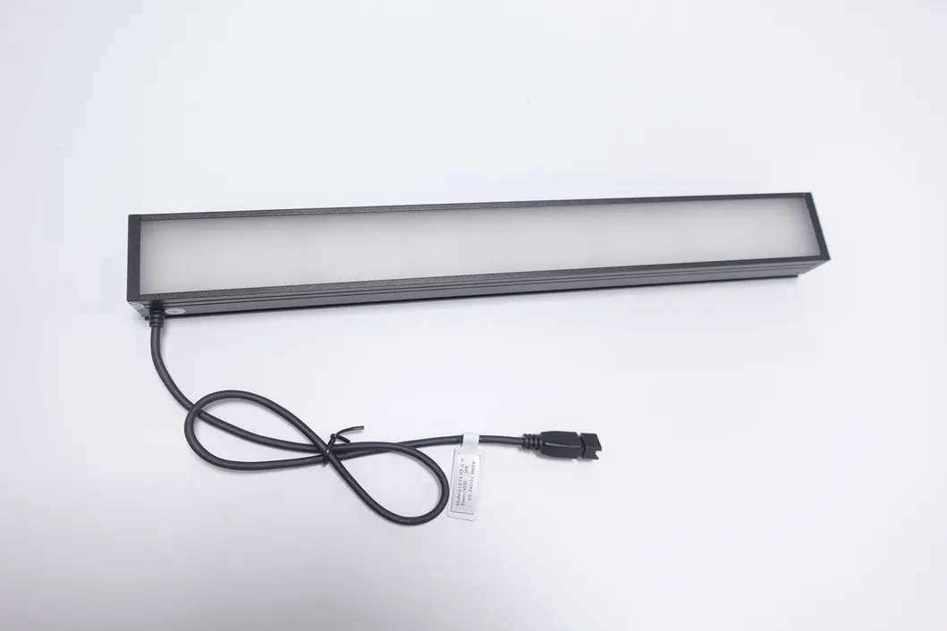 Luz de barra LED de visión industrial para detección de caracteres de etiquetas frontales, luz de trabajo RGB regulable, cuerpo de lámpara de aluminio DC