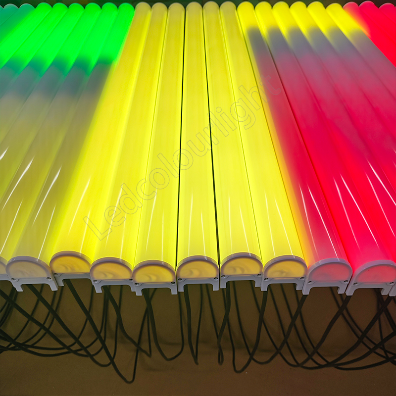 Luces de barra lineal LED RGB DMX para exteriores, iluminación de tubo para escenarios, iluminación de píxeles interiores para discotecas, decoración de KTV (iluminación de barra LED al por mayor para exteriores)