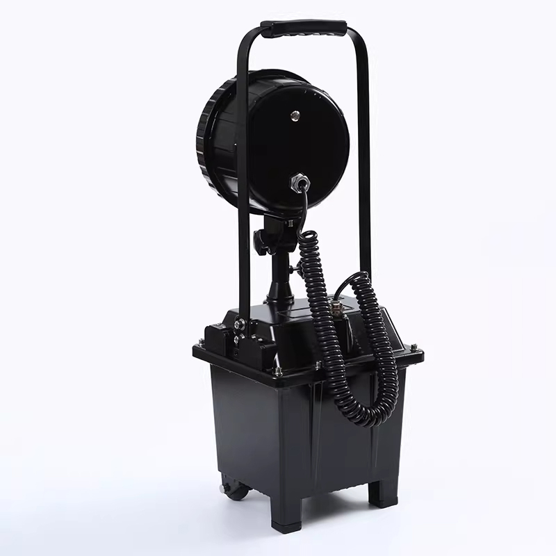 Luz de trabajo LED a prueba de explosiones móvil con ruedas, larga duración, lámpara de indicador de seguridad para taller de control industrial