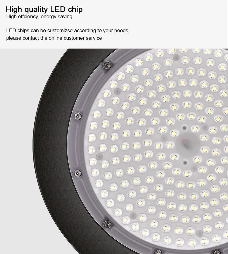 Iluminación LED de alta bahía de grado comercial para grandes áreas industriales