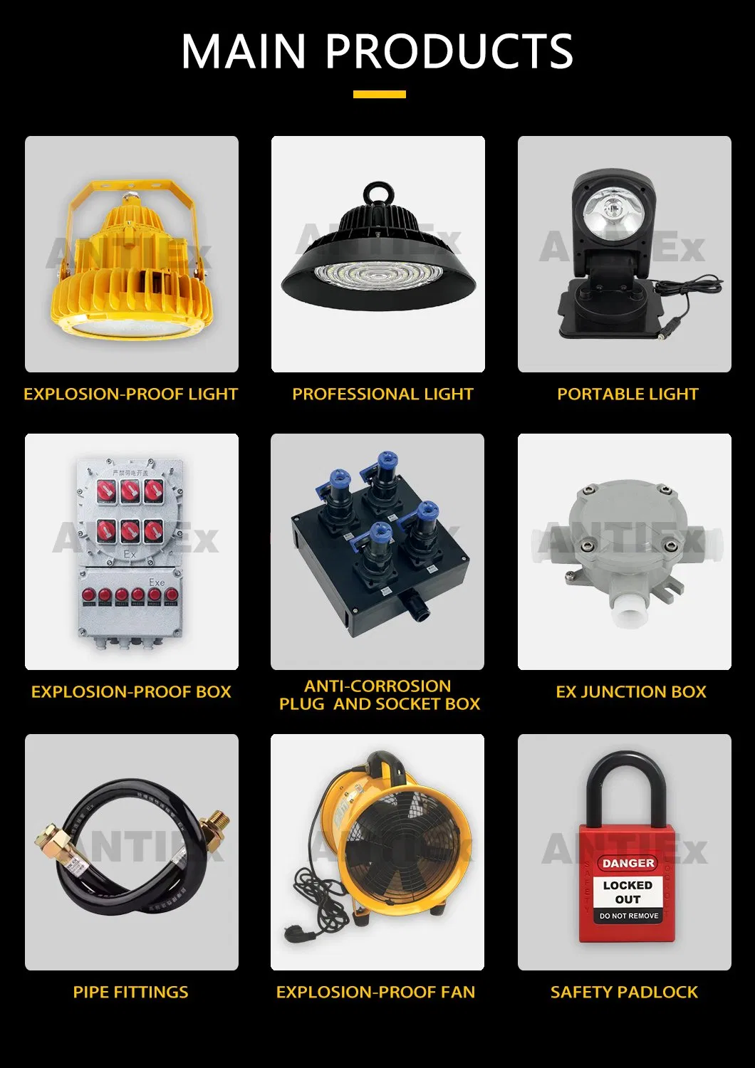 Catálogo de principales productos