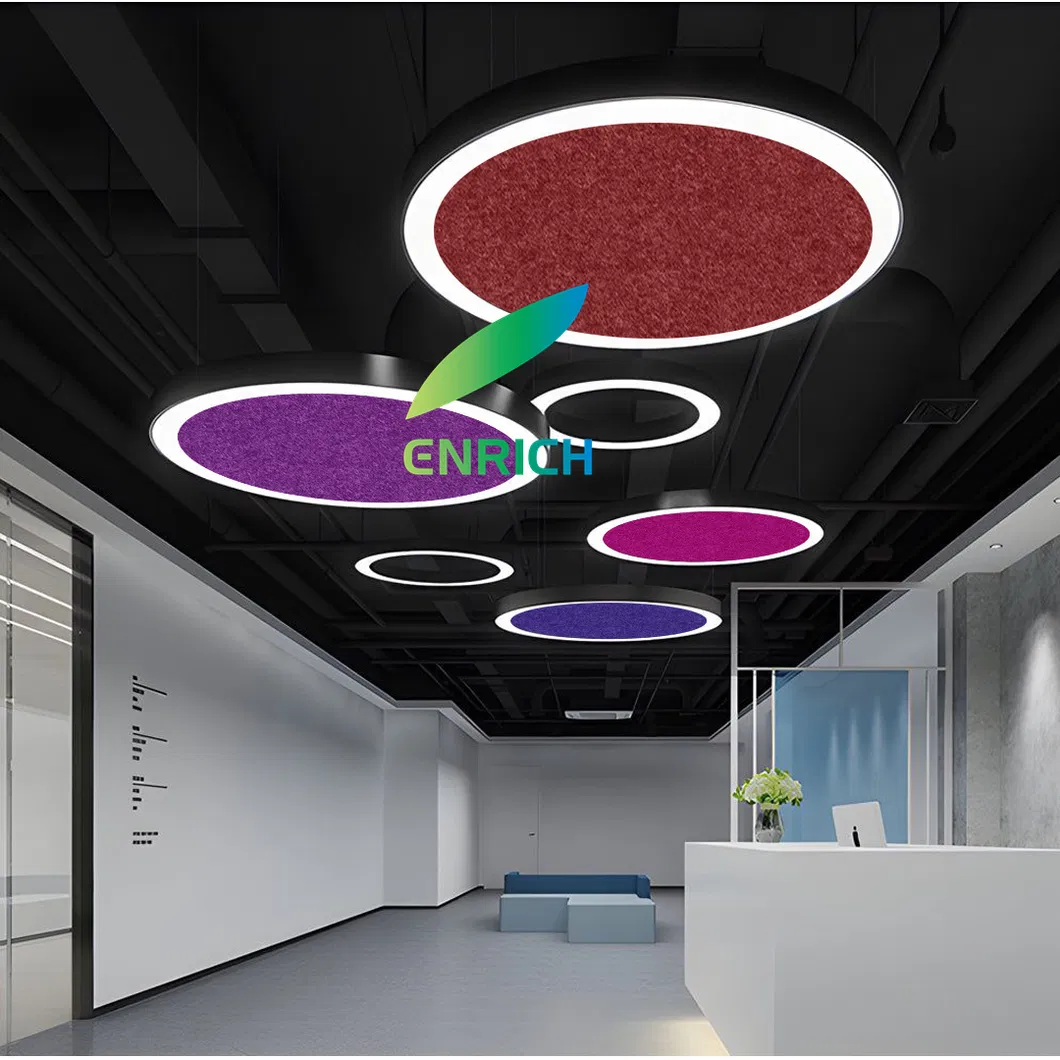 Instalación en techo de diseño acústico circular