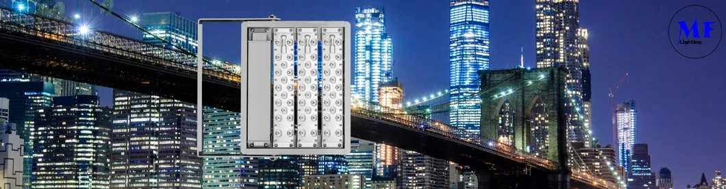 Precio de fábrica 240W Regulación 0-10V RGB Industrial IP67 Luz de inundación LED Exterior Luz de inundación LED para túneles, puertos marítimos, estadios y iluminación exterior