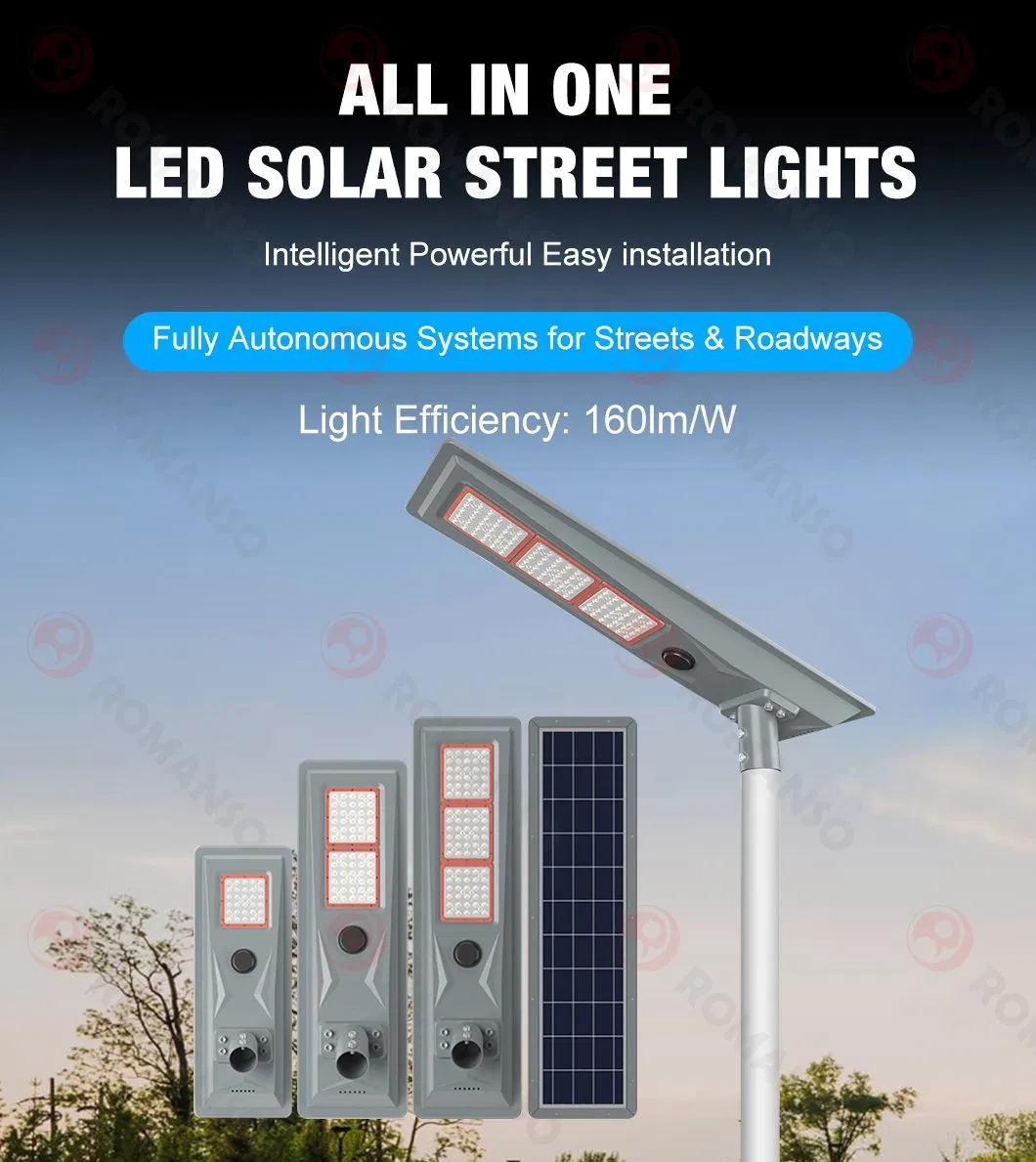 Precio de fábrica 60W Lámpara de calle solar CE RoHS luces LED iluminación