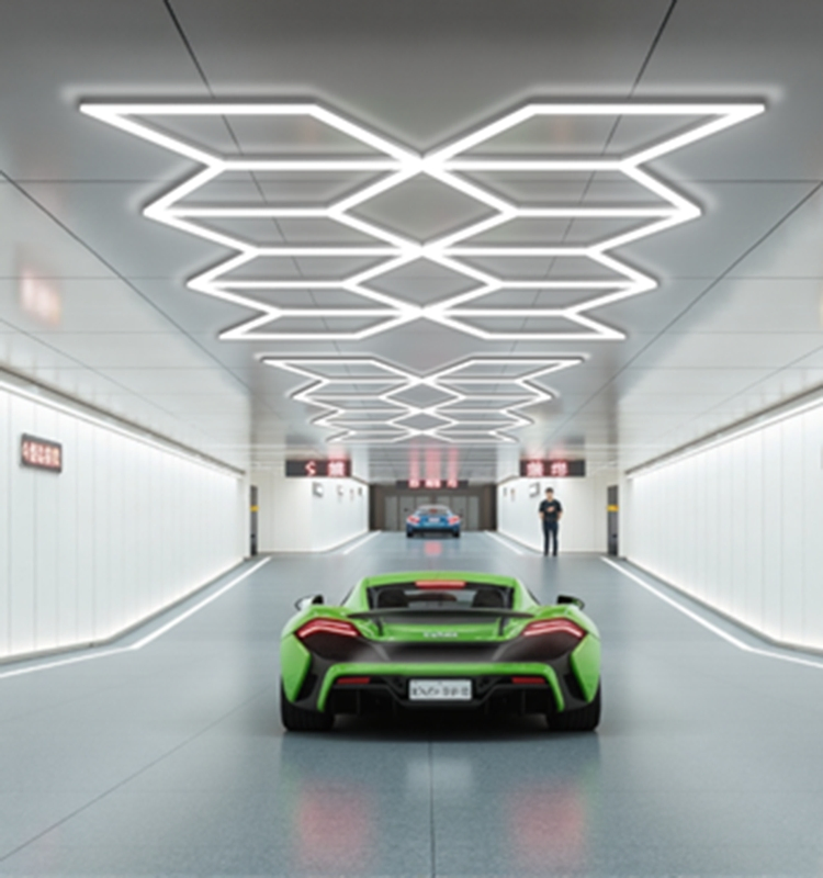 Iluminación de Oficina LED Hexagonal de Alta Calidad 420W 100lm/W Kit de Luz de Marco de PC para Garajes Eficientes en Energía