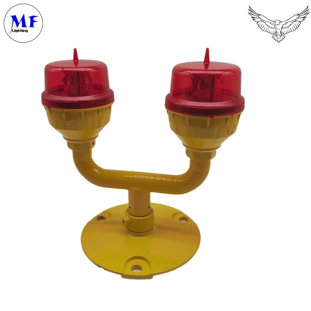 Faa L-810 Icao No Tipo de Fijación Sin Tornillo Tipo de Baja Intensidad Tipo a / B /E 20/30/60FPM Luz de Obstrucción Ajustable Luz de Obstrucción de Aviación/ Luz LED de Baja Intensidad Doble