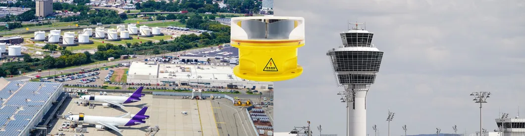 Luz de advertencia de torre LED a prueba de agua de intensidad media, luz de advertencia para aeronaves, luz de obstrucción dual roja y blanca