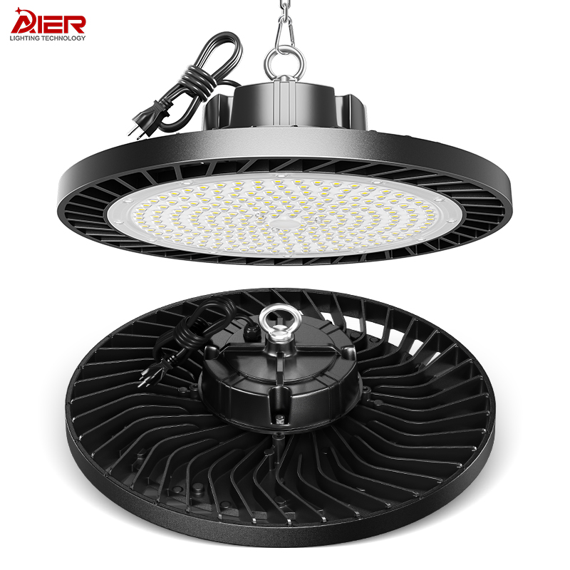 Super Brillante 100W 150W 200W Luz LED de Alta Bahía UFO Iluminación Industrial Interior Lámpara LED para Garaje Fábrica Taller Almacén