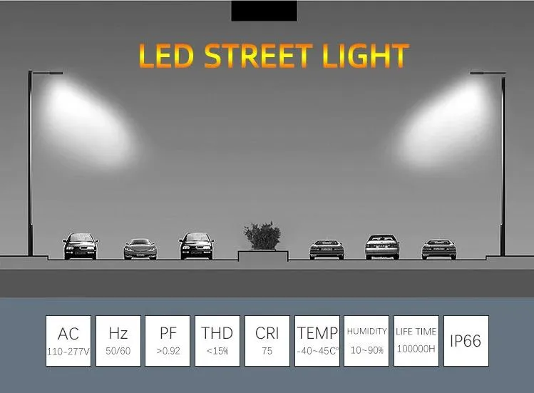 Iluminación inteligente comercial e industrial, farolas LED inteligentes con 210lm/W SMD3030 chip