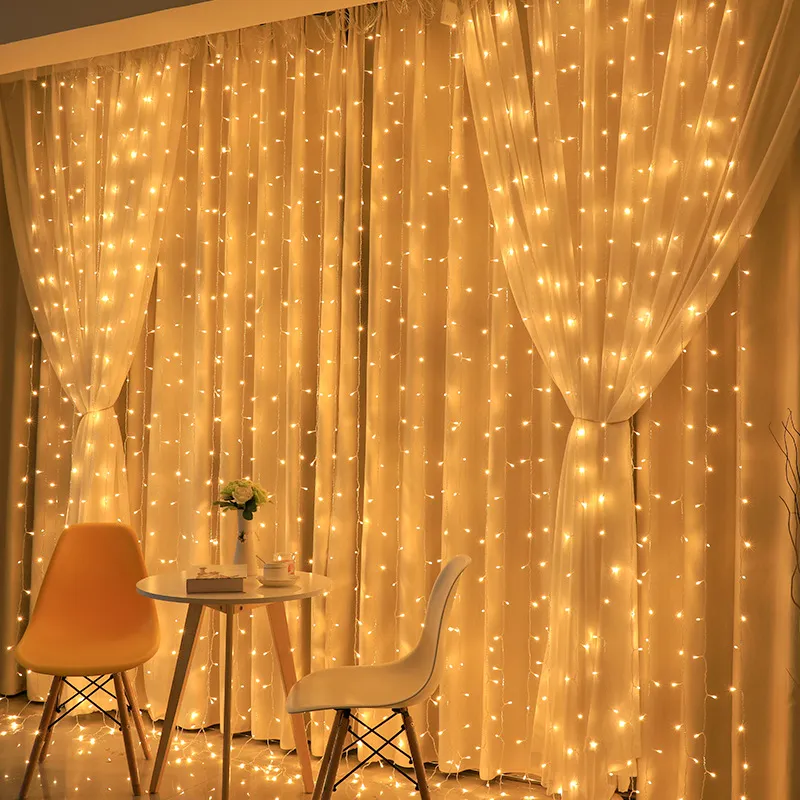 Detalle de luces LED de cortina