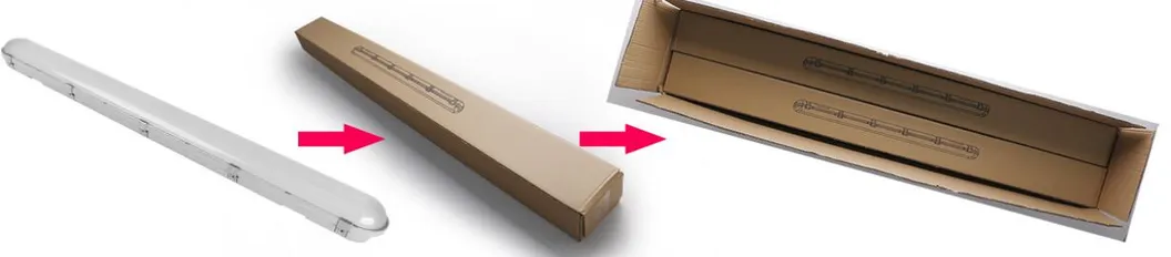 Caja y empaquetado de la luz led