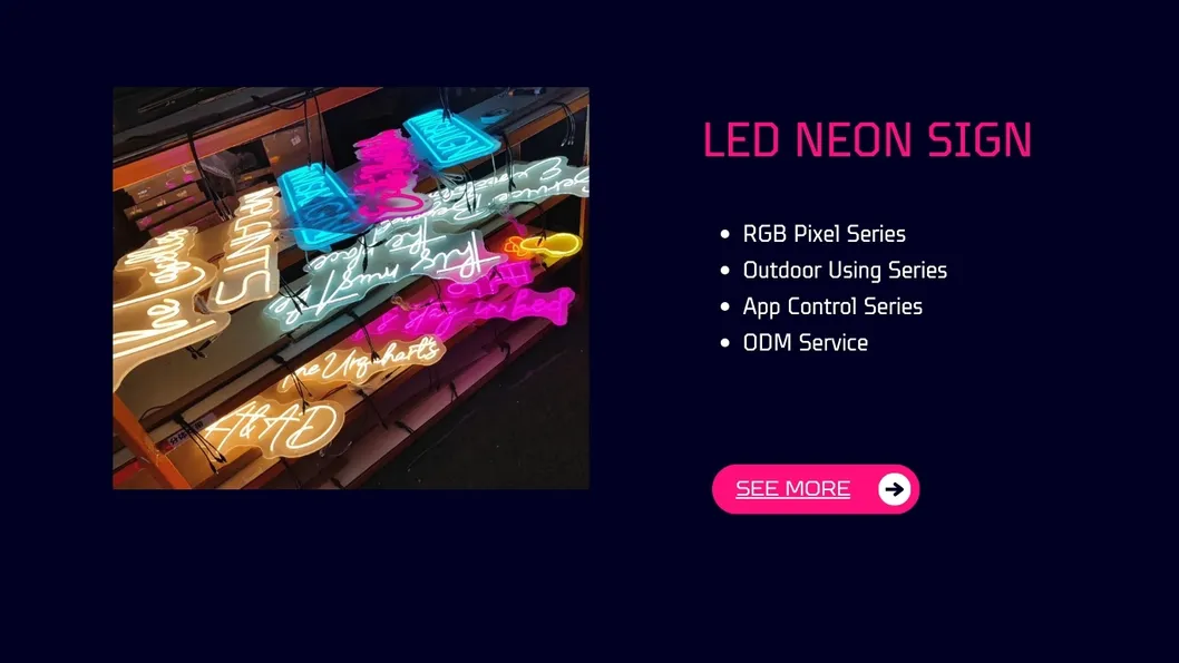 Lámparas y letreros de neón flexibles