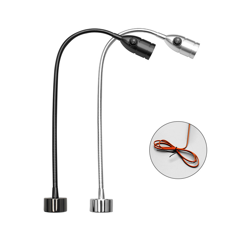 Luz de trabajo industrial con base magnética de cuello flexible para torno, banco de trabajo, parrilla, lectura, máquina CNC, luz LED para máquina de coser