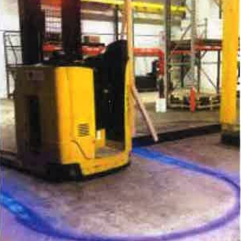 Lámpara de haz halo LED para carretillas elevadoras en instalaciones industriales, seguridad peatonal