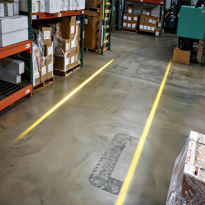 Marcador de Zona de Despeje de Equipos Pesados Proyector de Luz LED de Línea Virtual para Barrera de Seguridad Visual de Maquinaria Industrial
