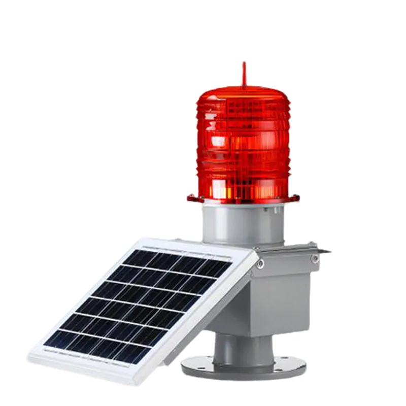 IP65 Luz de Obstrucción Solar de Grado Industrial para Grúas Torre Alta Seguridad Exterior