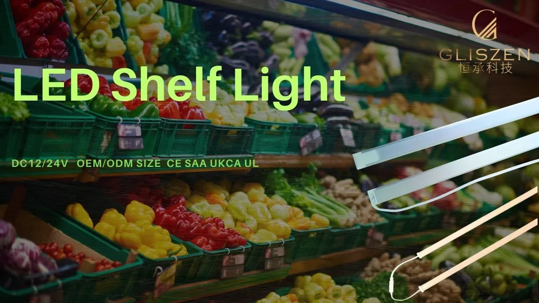 Tira de luz LED bajo gabinete con riel de alimentación
