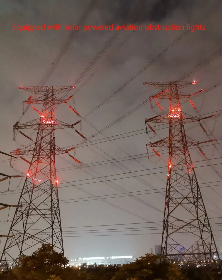 Luces de obstrucción de aviación LED solares industriales alimentadas por energía solar gratuita
