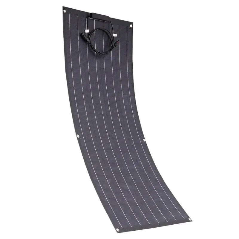 Detalle del panel solar semiflexible