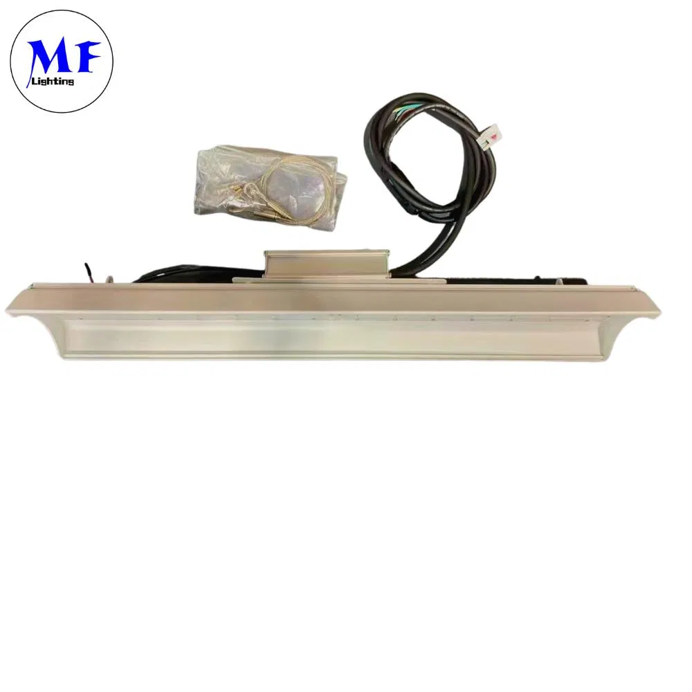 50W 100W 150W 200W IP66 Lámpara LED para centro comercial Iluminación de supermercado Luz lineal de techo para planta, almacén y fábrica