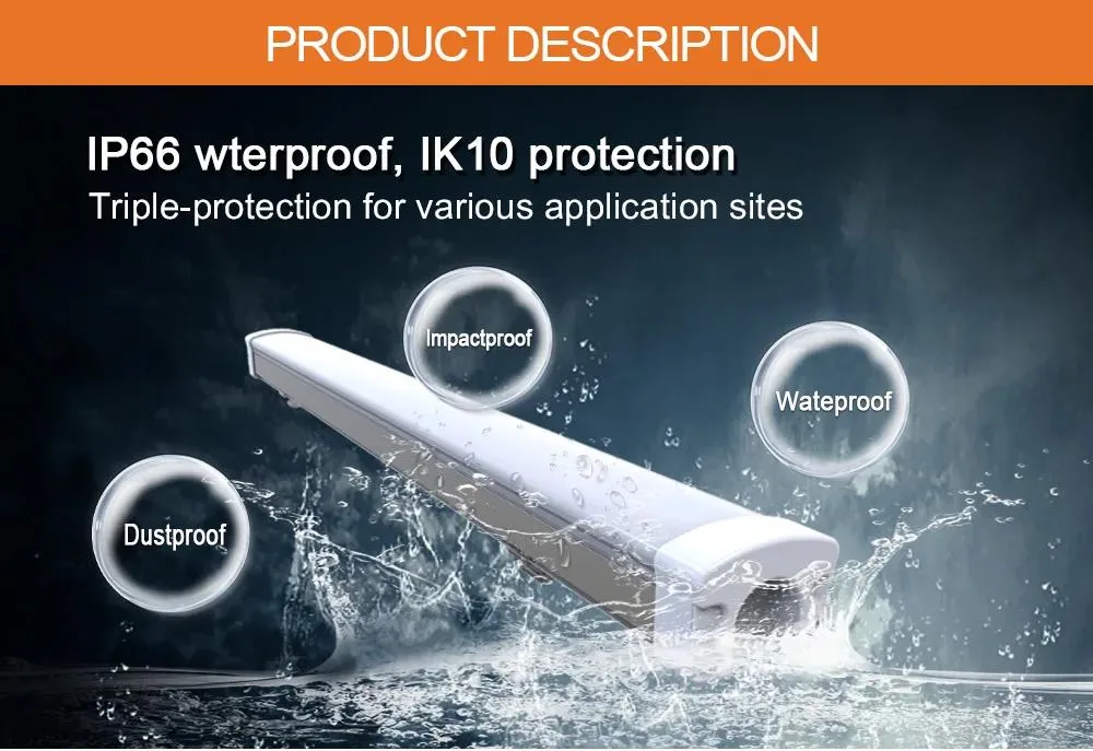 Luz LED Triproof Resistente al Agua y Polvo