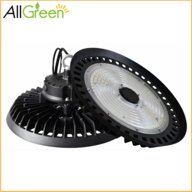 Iluminación Comercial e Industrial 100W 150W 200W Luz LED de Alta Bahía tipo UFO para Almacenes, Estadios y Garajes