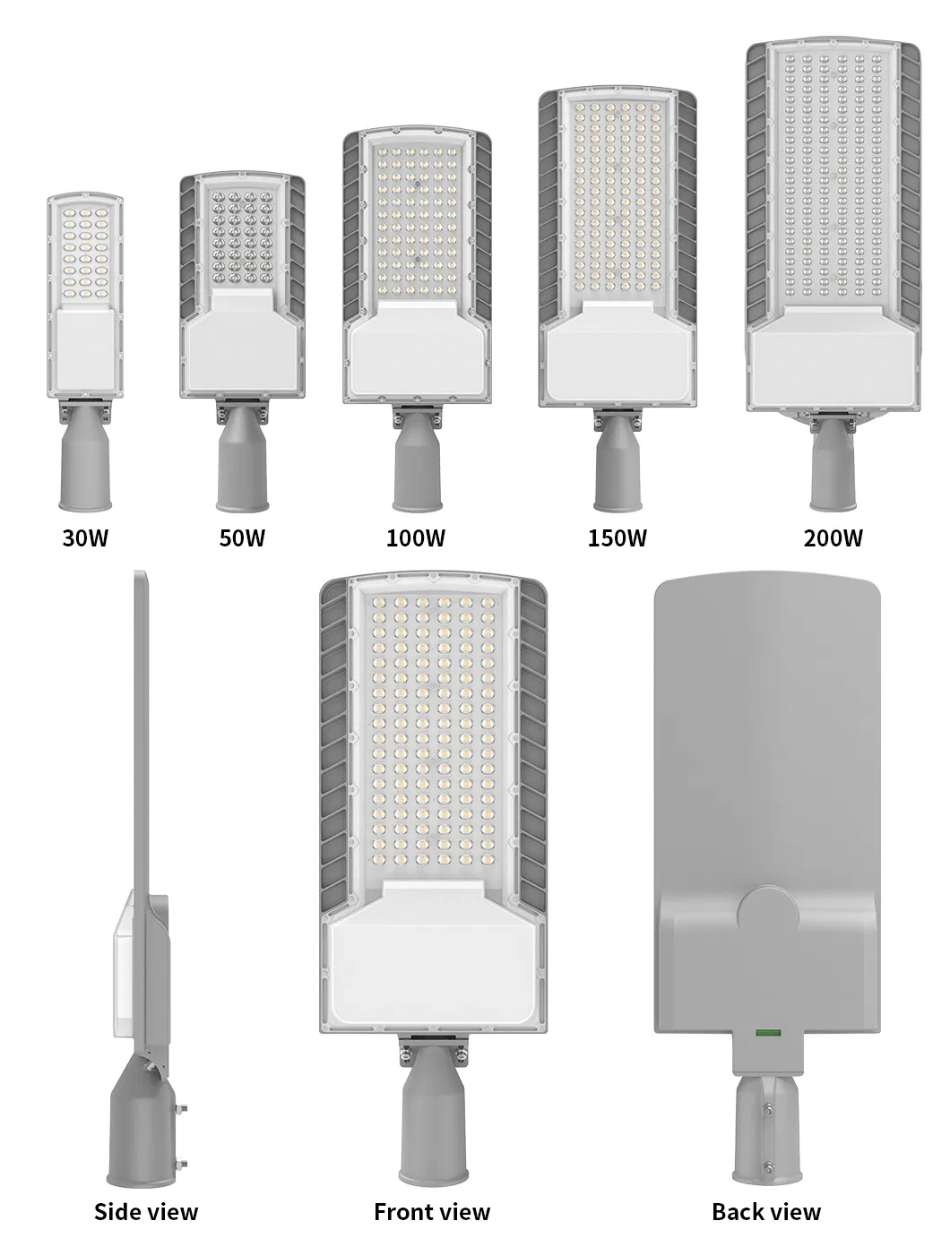 100W Luz de calle LED solar para iluminación de áreas industriales