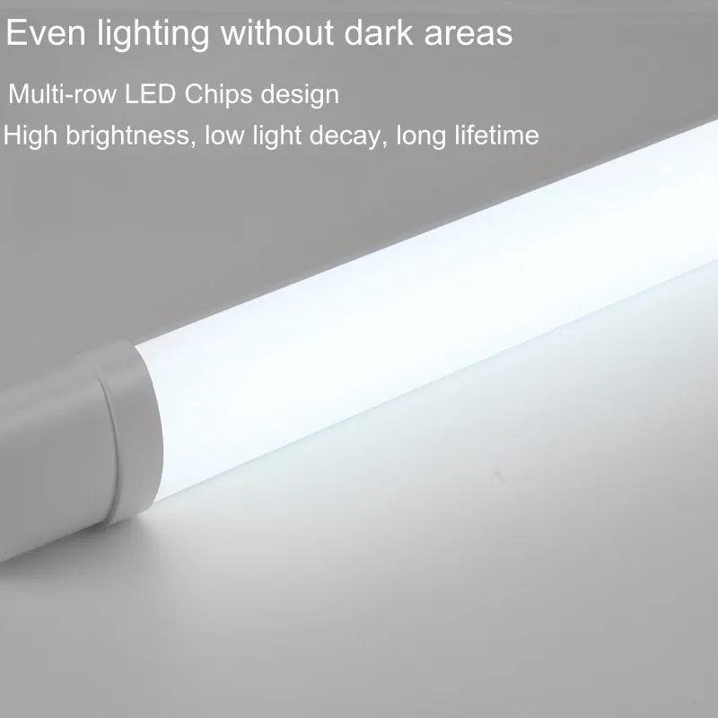 Luz de Fixture LED Tri-Proof Industrial Exterior 120cm 4FT 40W para Iluminación de Taller, Estacionamiento/Túnel