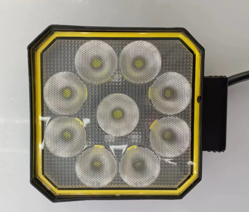 4inch 27W Barra de luz LED industrial de aluminio con ángulo amplio, luz de inundación para trabajo con soporte de tornillo para maquinaria agrícola