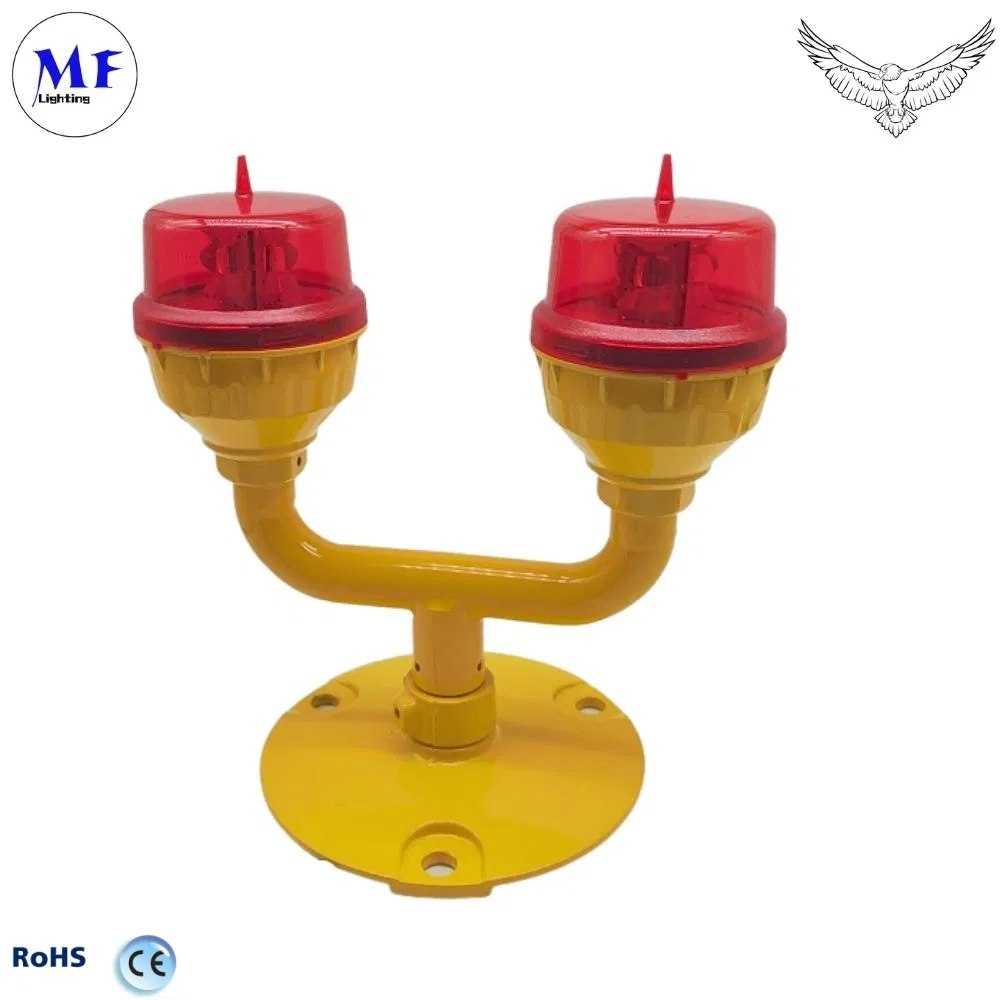 Precio de fábrica Interruptores DIP IP66 Luz de balizaje de baja intensidad Luz de obstrucción de aviación para torre de transmisión Edificio de gran altura Chimenea industrial