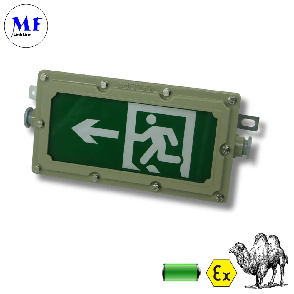 OEM ODM ATEX Salida 4W Wf1 IP65 Impermeable A Prueba de Fuego Respaldo de Batería Luminarias LED a Prueba de Explosiones Señal de Salida Luz de Emergencia para Petróleo LNG Químico Industrial