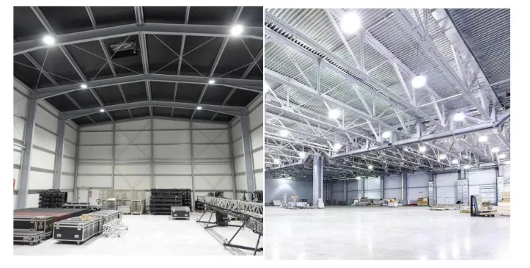 Aplicación de Luz de alta bahía LED UFO en taller industrial