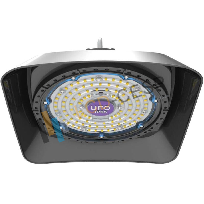 IP65 Focos LED Industriales de Bajo Deslumbramiento 100W 120W 150W 200W Foco Comercial de Alta Bahía con Sensor de Movimiento y Baja Bahía