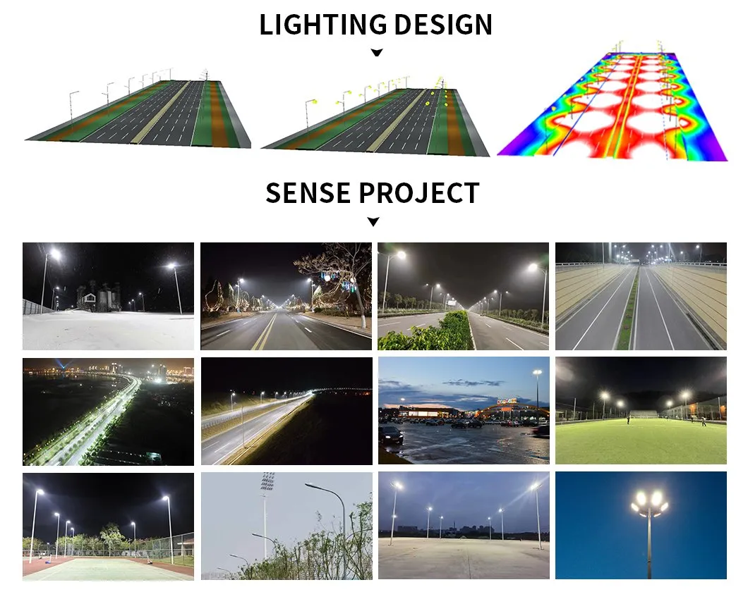 Retrofit de Iluminación Vial de Bajo Consumo 15W 30W 40W 50W 60W Lámpara de Calle LED Slim para Iluminación Exterior de Callejón Rural